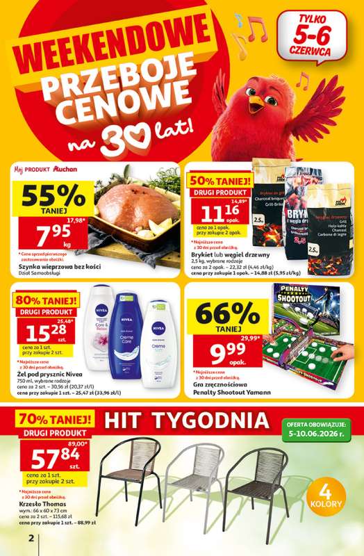 Auchan - gazetka promocyjna 30 Lat Hipermarket Auchan od piątku 05.06 do środy 10.06 - strona 2