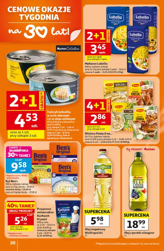 Auchan - gazetka promocyjna 30 Lat Hipermarket Auchan od piątku 05.06 do środy 10.06 - strona 30