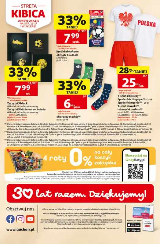 Auchan - gazetka promocyjna 30 Lat Hipermarket Auchan od piątku 05.06 do środy 10.06 - strona 45