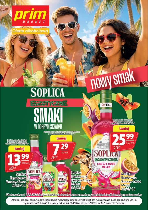 Prim Market - gazetka promocyjna Gazetka alkoholowa  do wtorku 30.06