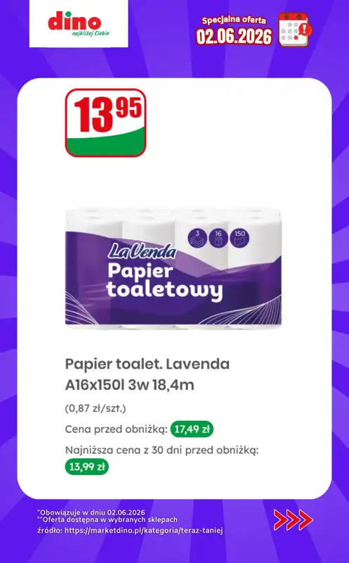 Dino - gazetka promocyjna Specjalna oferta na 02.06.2026 - promocje spoza gazetki od wtorku 02.06 do wtorku 02.06 - strona 10