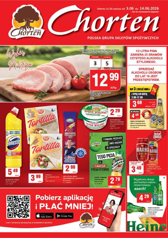 Chorten - gazetka promocyjna Gazetka Mazowsze Market od środy 03.06 do niedzieli 14.06