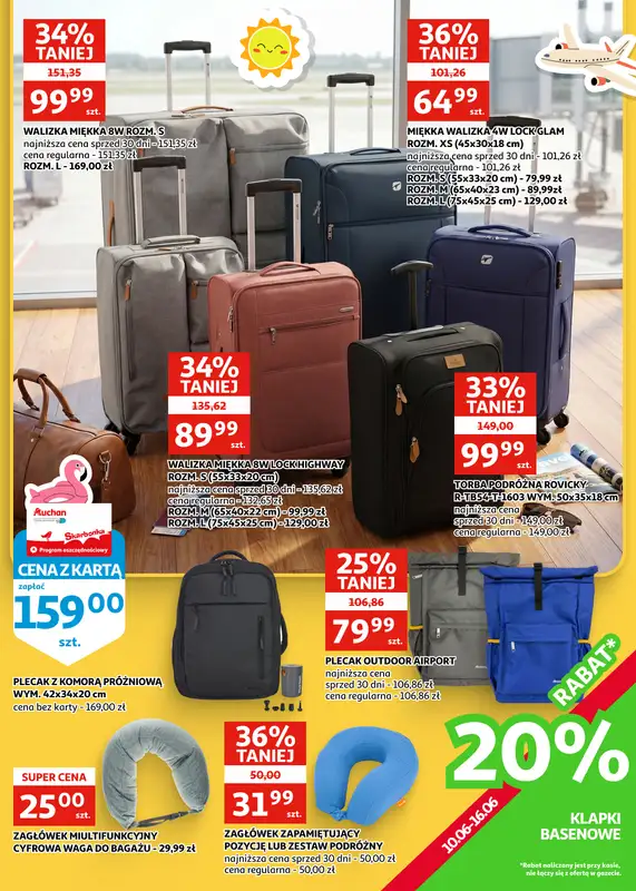 Auchan - gazetka promocyjna Gazetka Racibórz | Kierunek wakacje od środy 03.06 do wtorku 16.06 - strona 4