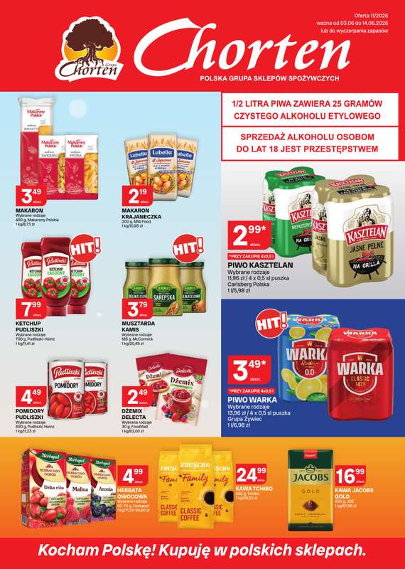 Chorten - gazetka promocyjna Gazetka Małopolska, Śląsk, Podkarpacie, Opolskie Market od środy 03.06 do niedzieli 14.06