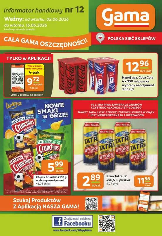 Gama - gazetka promocyjna Gazetka od wtorku 02.06 do wtorku 16.06