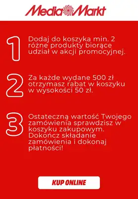 Media Markt - gazetka promocyjna -50 zł za każde wydane 500 zł, przy zakupie min. 2 produktów od wtorku 02.06 do środy 03.06 - strona 5