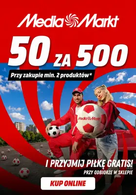Media Markt - gazetka promocyjna -50 zł za każde wydane 500 zł, przy zakupie min. 2 produktów od wtorku 02.06 do środy 03.06