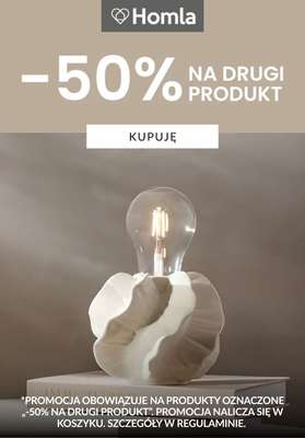 Homla - gazetka promocyjna -50% na drugi produkt od wtorku 02.06 do poniedziałku 08.06