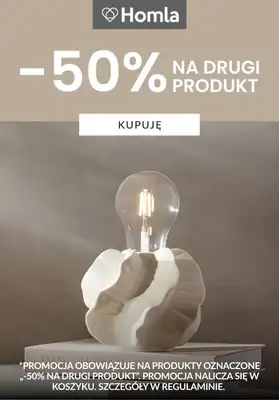 Homla - gazetka promocyjna -50% na drugi produkt od wtorku 02.06 do poniedziałku 08.06