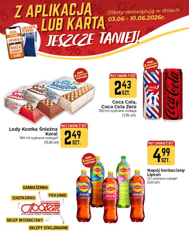 Społem Częstochowa - gazetka promocyjna Plakaty promocyjne od środy 03.06 do środy 10.06