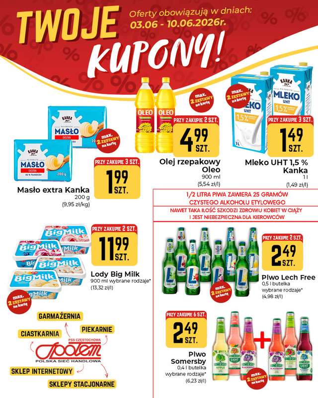 Społem Częstochowa - gazetka promocyjna Plakaty promocyjne od środy 03.06 do środy 10.06 - strona 3