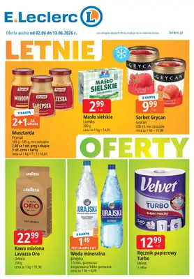 Leclerc - gazetka promocyjna Letnie oferty od wtorku 02.06 do soboty 13.06