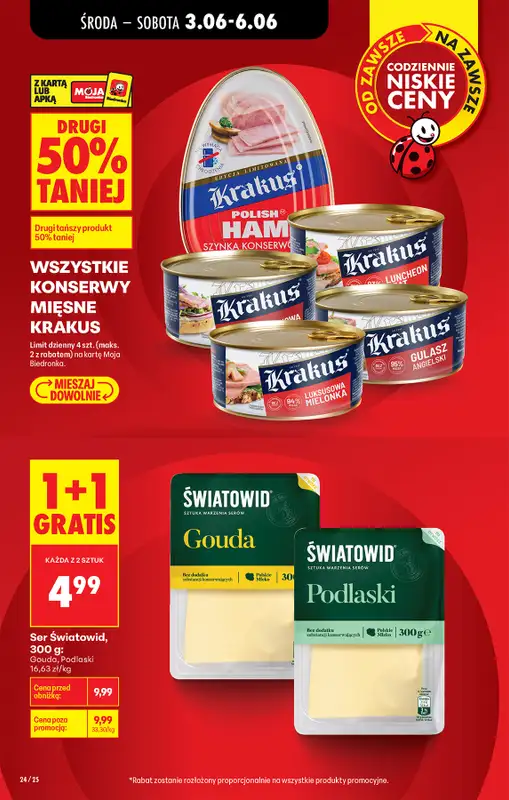 Biedronka - gazetka promocyjna Od środy, Z ladą tradycyjną od środy 03.06 do środy 10.06 - strona 26