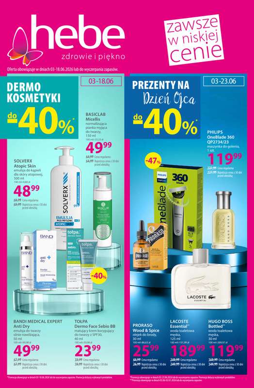 Hebe - gazetka promocyjna Gazetka od środy 03.06 do czwartku 18.06