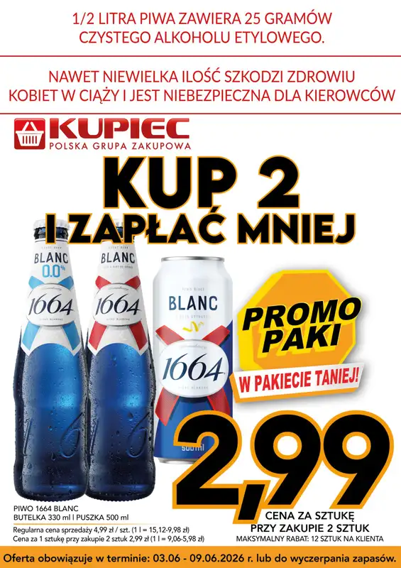 Kupiec - gazetka promocyjna Promopaki od środy 03.06 do wtorku 09.06 - strona 12