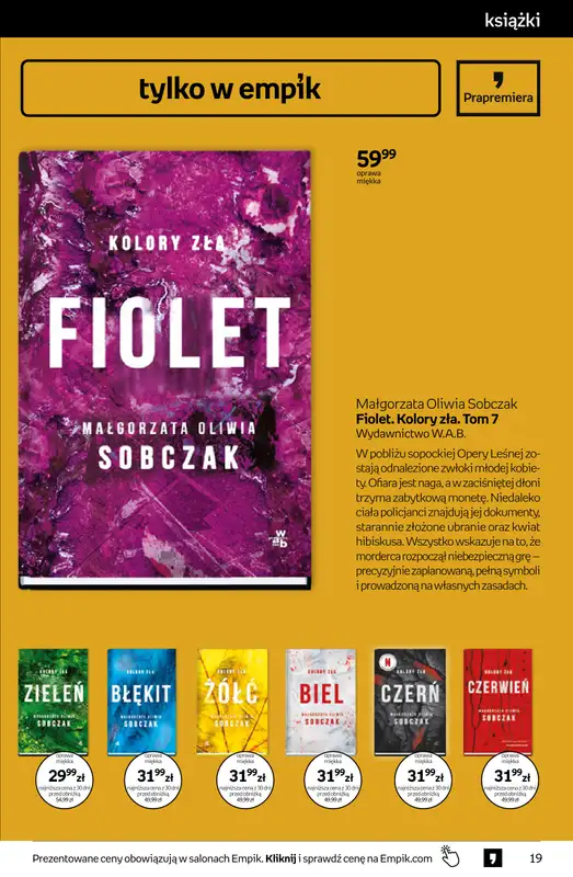 Empik - gazetka promocyjna Tom kultury: książki od środy 03.06 do wtorku 16.06 - strona 19