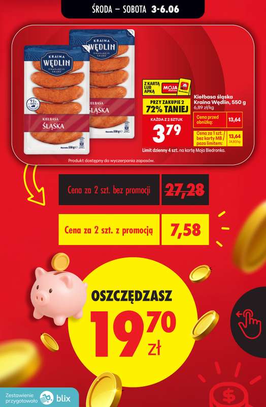 Biedronka - gazetka promocyjna Przeliczamy promocje! od środy 03.06 do soboty 06.06
