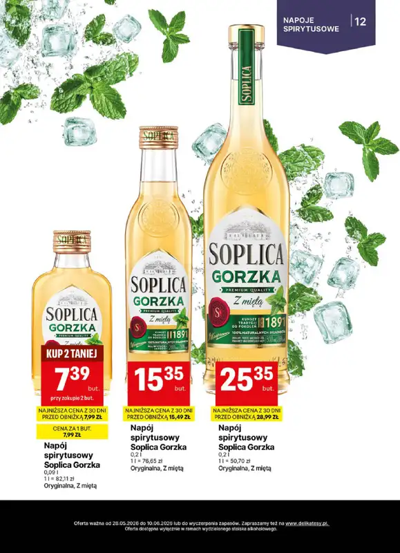 Delikatesy Centrum - gazetka promocyjna Gazetka alkoholowa od środy 03.06 do soboty 06.06 - strona 12