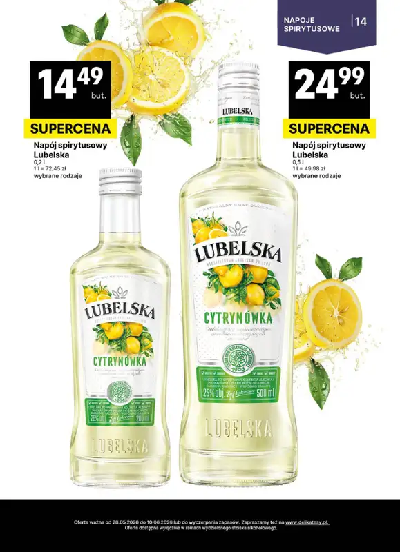 Delikatesy Centrum - gazetka promocyjna Gazetka alkoholowa od środy 03.06 do soboty 06.06 - strona 14
