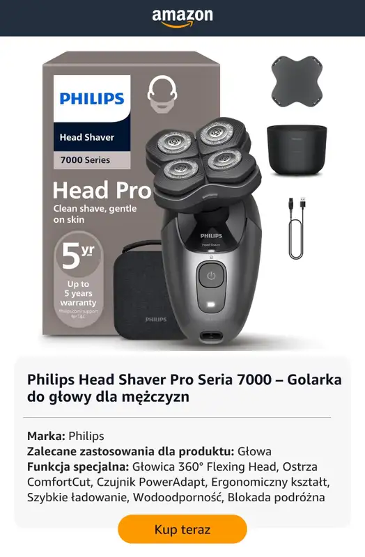 Amazon - gazetka promocyjna Męskie golarki elektryczne w super cenach od środy 03.06  - strona 5