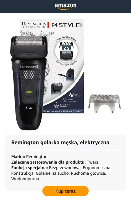Amazon - gazetka promocyjna Męskie golarki elektryczne w super cenach od środy 03.06  - strona 4