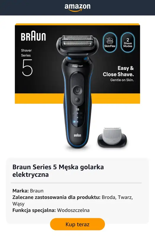 Amazon - gazetka promocyjna Męskie golarki elektryczne w super cenach od środy 03.06  - strona 8