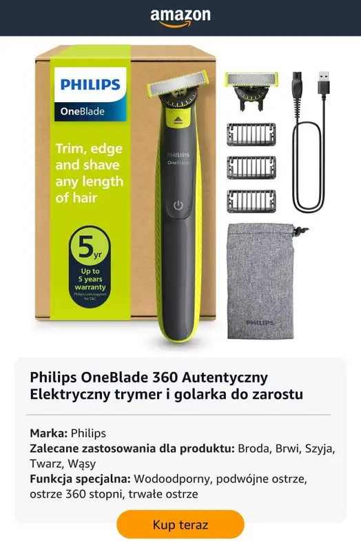 Amazon - gazetka promocyjna Męskie golarki elektryczne w super cenach od środy 03.06  - strona 2