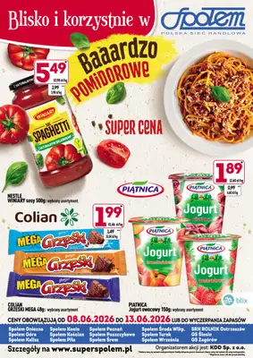 Społem - Blisko i Korzystnie - gazetka promocyjna Blisko i korzystnie w Społem od poniedziałku 08.06 do soboty 13.06