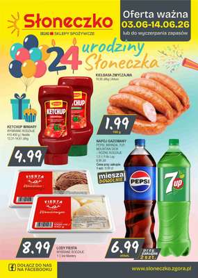 Słoneczko - gazetka promocyjna Gazetka od środy 03.06 do niedzieli 14.06