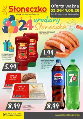 Słoneczko - gazetka promocyjna Gazetka od środy 03.06 do niedzieli 14.06