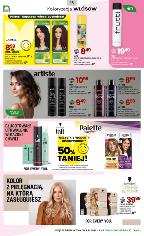 Drogerie Natura - gazetka promocyjna Gazetka od środy 03.06 do wtorku 16.06 - strona 15