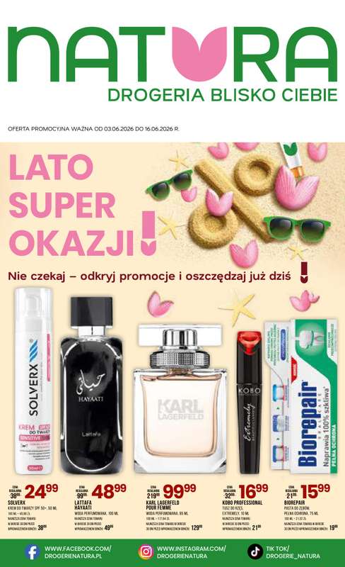 Drogerie Natura - gazetka promocyjna Gazetka od środy 03.06 do wtorku 16.06
