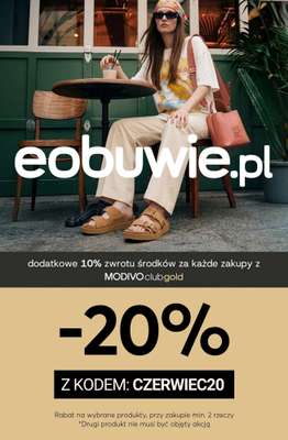 eobuwie.pl - gazetka promocyjna Extra -20% na wybrane produkty przy zakupie min. 2 rzeczy od środy 03.06 do niedzieli 07.06