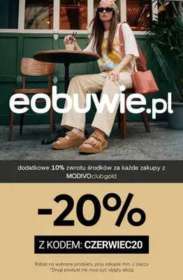 eobuwie.pl - gazetka promocyjna Extra -20% na wybrane produkty przy zakupie min. 2 rzeczy od środy 03.06 do niedzieli 07.06