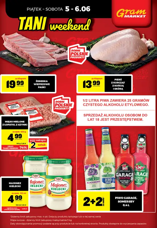 Gram Market - gazetka promocyjna Cały tydzień niskie ceny od piątku 05.06 do środy 10.06 - strona 2