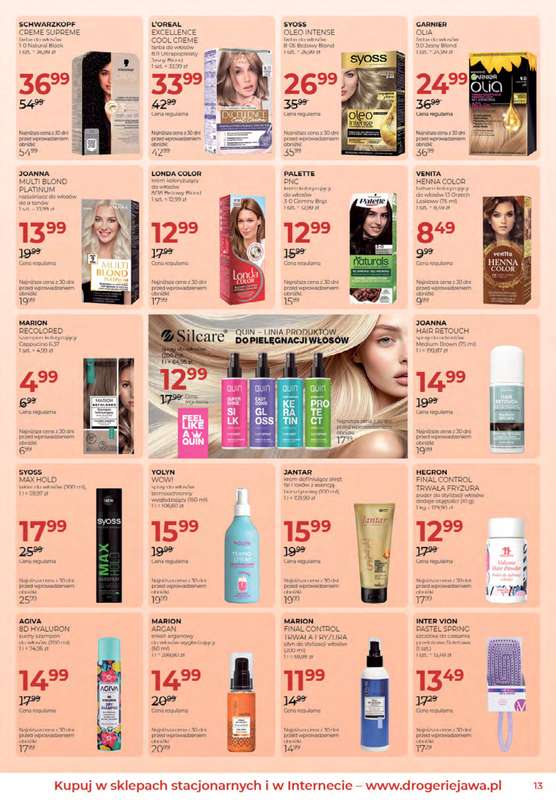 Drogerie Jawa - gazetka promocyjna Gazetka od środy 03.06 do piątku 03.07 - strona 13