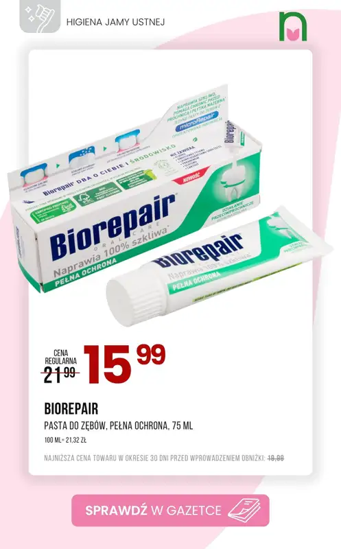 Drogerie Natura - gazetka promocyjna Higiena jamy ustnej - szczoteczki i pasty na promocji! od środy 03.06 do wtorku 16.06 - strona 2