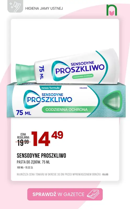 Drogerie Natura - gazetka promocyjna Higiena jamy ustnej - szczoteczki i pasty na promocji! od środy 03.06 do wtorku 16.06 - strona 7