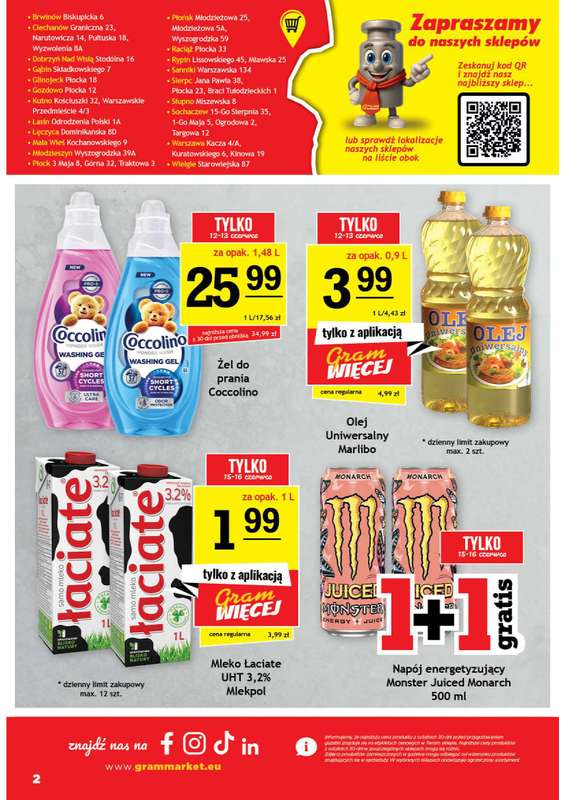 Gram Market - gazetka promocyjna Gazetka od środy 10.06 do wtorku 16.06 - strona 2