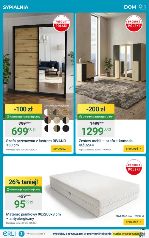 ERLI - gazetka promocyjna Urządź dom taniej z ERLI! od piątku 05.06 do niedzieli 07.06 - strona 3