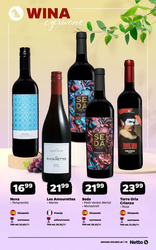 Netto - gazetka promocyjna Mocna Kolekcja - Wina  do soboty 20.06 - strona 15