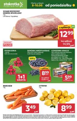 Stokrotka - gazetka promocyjna Hity na start od poniedziałku 08.06 do środy 10.06