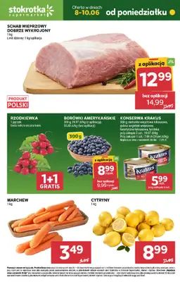 Stokrotka - gazetka promocyjna Hity na start od poniedziałku 08.06 do środy 10.06