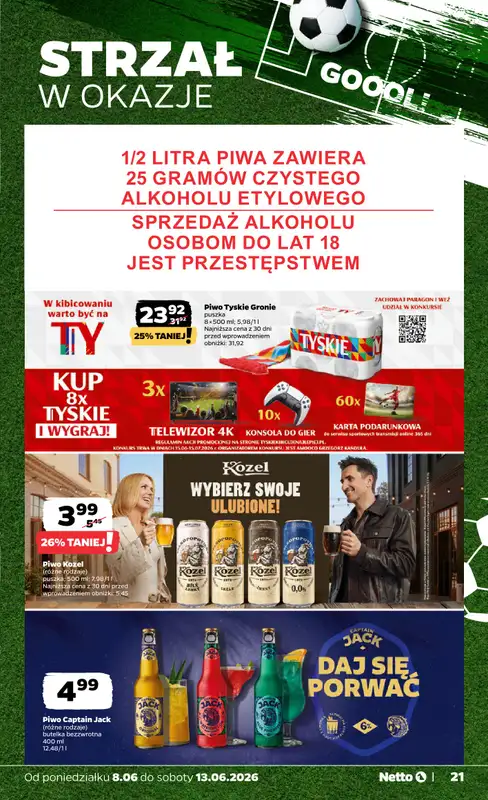 Netto - gazetka promocyjna Gazetka Spożywcza od poniedziałku 08.06 do soboty 13.06 - strona 21