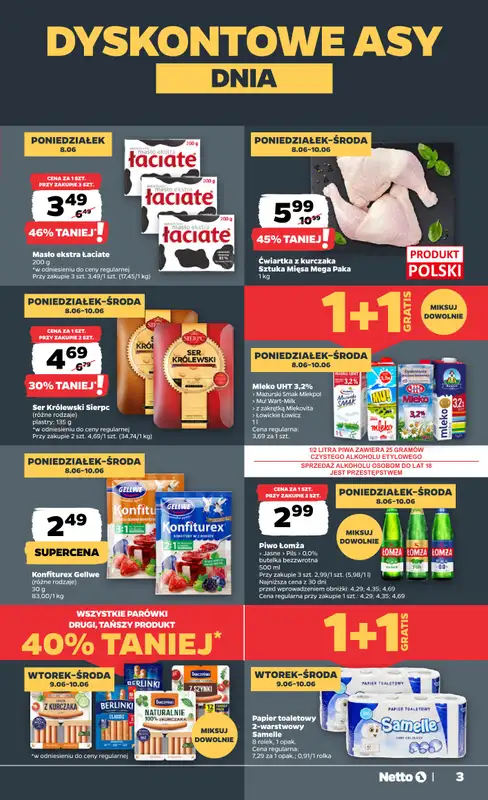 Netto - gazetka promocyjna Gazetka Spożywcza od poniedziałku 08.06 do soboty 13.06 - strona 3
