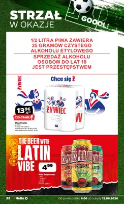 Netto - gazetka promocyjna Gazetka Spożywcza od poniedziałku 08.06 do soboty 13.06 - strona 22