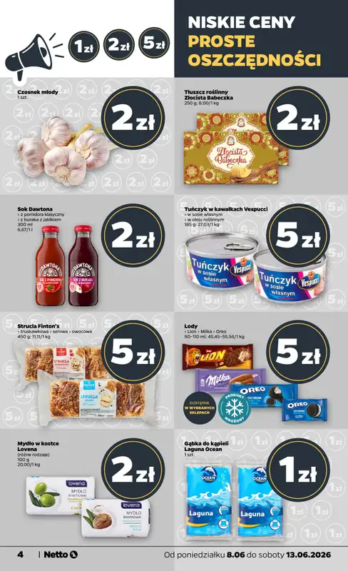 Netto - gazetka promocyjna Gazetka Spożywcza od poniedziałku 08.06 do soboty 13.06 - strona 4