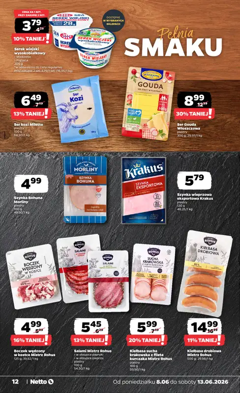 Netto - gazetka promocyjna Gazetka Spożywcza od poniedziałku 08.06 do soboty 13.06 - strona 12