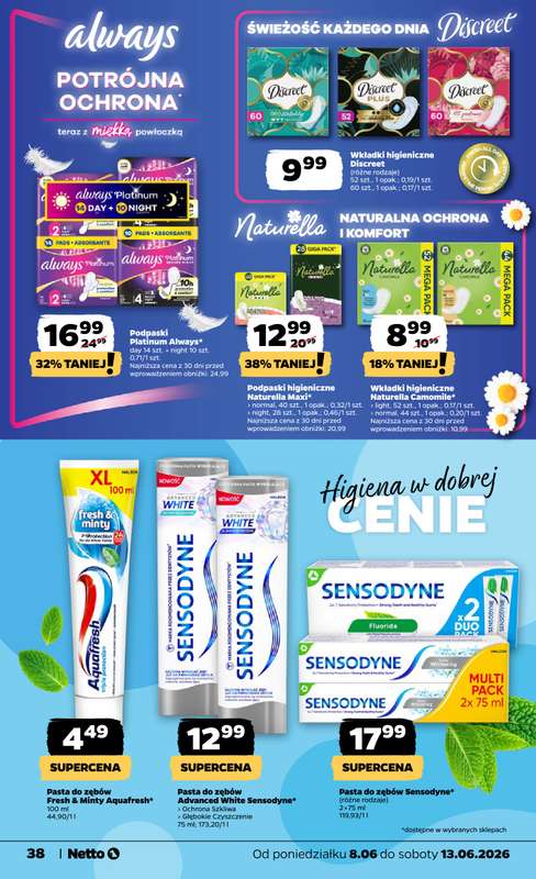 Netto - gazetka promocyjna Gazetka Spożywcza od poniedziałku 08.06 do soboty 13.06 - strona 38