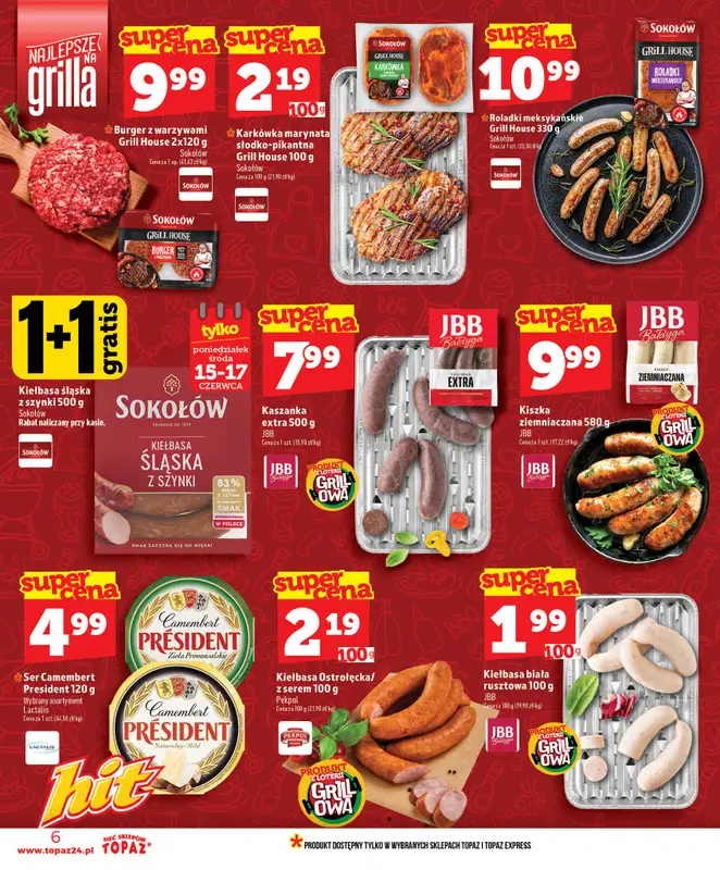 TOPAZ - gazetka promocyjna Nowa gazetka od czwartku, 11.06 od czwartku 11.06 do środy 17.06 - strona 6